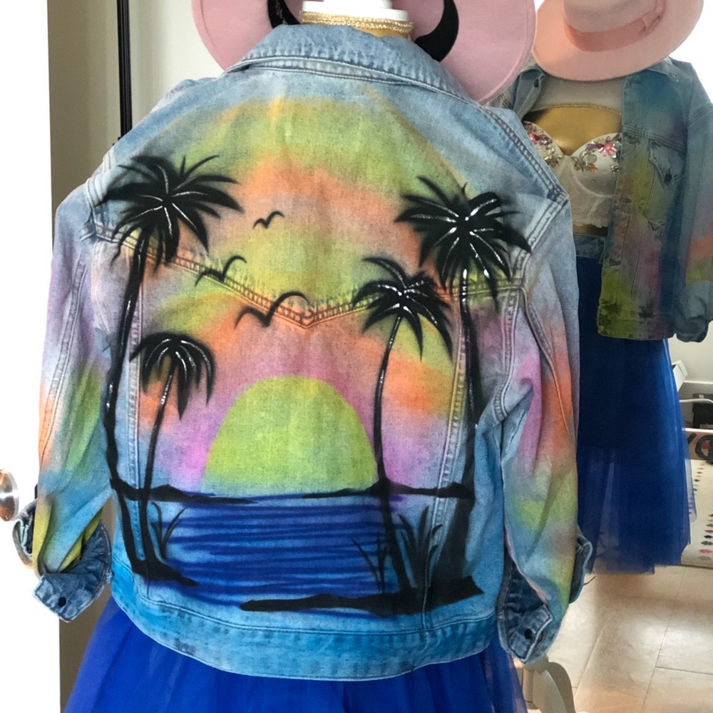 Airbrushed Denim Jacket